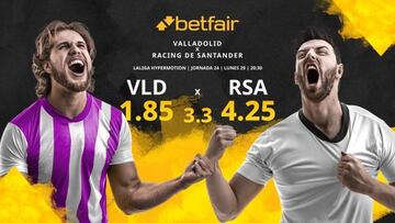 Real Valladolid CF vs. Real Racing Club de Santander: horario, TV, estadísticas, clasificación y pronósticos