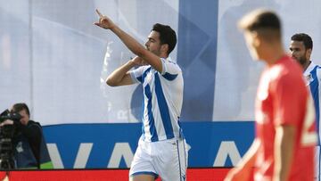 Mikel Merino, jugador de la Real Sociedad, en el partido ante el Real Madrid.