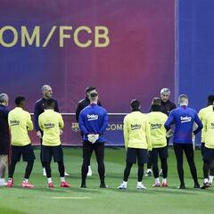 El vestuario del Barça, partidario de la suspensión de LaLiga