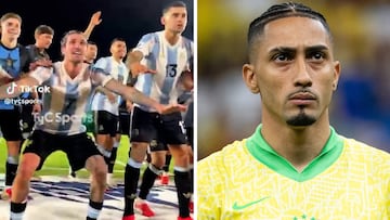 La mofa de los jugadores de Argentina a Raphinha nada más pitar: dolerá al culé