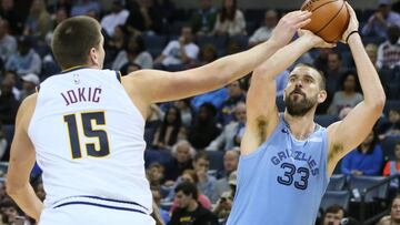 Marc Gasol anula a Jokic y los Grizzlies 'cazan' a los Nuggets