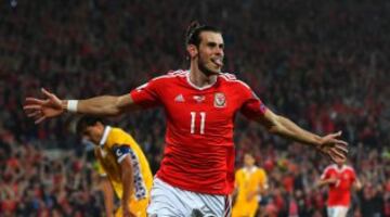 Gareth Bale anotó el gol 3-0 para Gales frente a Moldavia