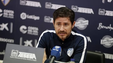 VICTOR SANCHEZ DEL AMO, ENTRENADOR DEL MALAGA CF EN RUEDA DE PRENSA