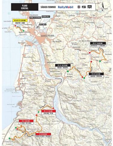 Así se correrá el evento candidato del WRC en Chile