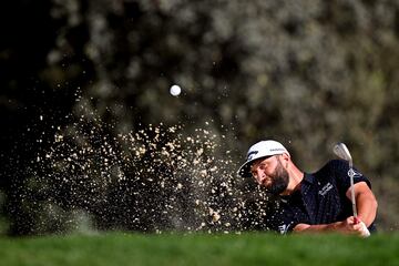 El español Jon Rahm durante la jornada de hoy. 