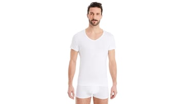 Camiseta interior antisudor blanca para hombre en Amazon