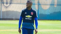 Rafel Vaz en un entrenamiento con la U.