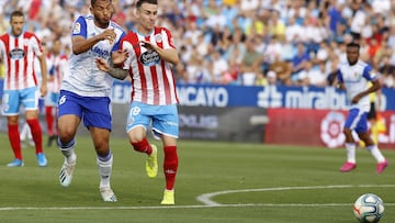 Álex López, frente al Zaragoza.