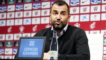 Diego Martínez en una rueda de prensa.