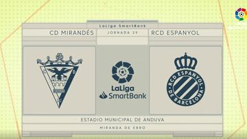 Resumen y goles del Mirandés vs. Espanyol de la Liga Smartbank