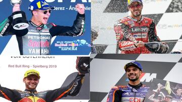 Quartararo, Dovizioso, Binder y Olveira han sido los 4 ganadores de esta temporada.