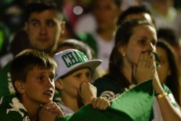 Homenaje del Pueblo Chapecoense en el estadio Arena Condá, este miércoles 30 de noviembre.