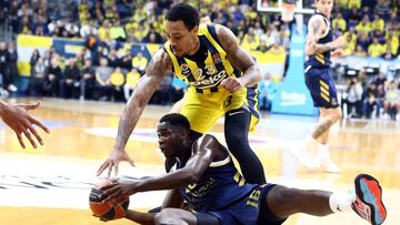 Usman Garuba, durante el partido de la Euroliga que ha enfrentado al Fenerbahçe y al Real Madrid