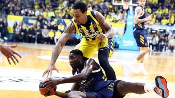 Usman Garuba, durante el partido de la Euroliga que ha enfrentado al Fenerbah&ccedil;e y al Real Madrid