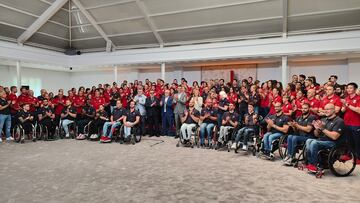 El presidente del Gobierno Pedro Sánchez recibe a una delegación de deportistas de España antes de los Juegos Olímpicos y Paralímpicos de París 2024.