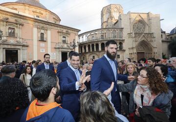 El Valencia Basket en la Generalitat. 
Bojan Dubljevic y Rafa Martínez. 
