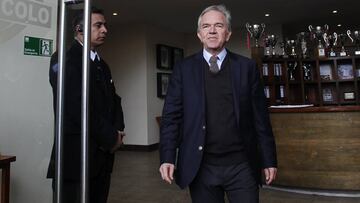 Santiago 6 de julio 2018.
Se realiza una junta extraordinaria de accionistas de Blanco y Negro en Casa Alba de Colo Colo.
Dragomir Yankovic/Photosport