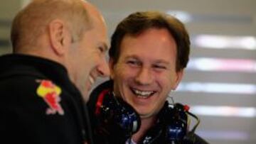 Adrian Newey y Christian Horner.