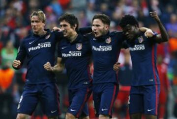 Torres, Savic, Saul and Thomas celebrate reaching the final