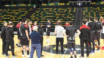 entrenamiento del Bilbao Basket esta tarde, con Lakovic