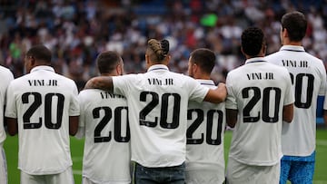 Los Blancos, led by Florentino Pérez, turned the match against Rayo into a massive act of support for the Brazilian, in a fight against racism.