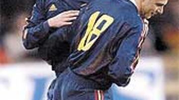 <b>LO NORMAL.</B> En la era Sáez, Joaquín fue el recambio de Etxeberria.