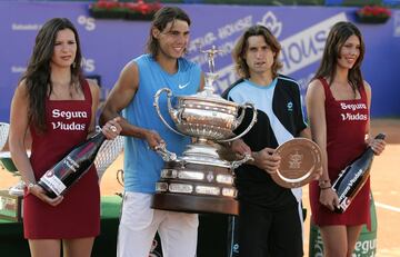 Rafa Nadal en el Conde Godó 2008, ganó a David Ferrer por 6-1, 4-6, 6-1.
