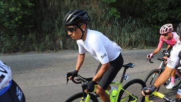 Nairo Quintana durante el campeonato nacional de ruta en Bucaramanga.
