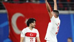 Soccer Football - Euro 2024 - Round of 16 - Austria v Turkey - Leipzig Stadium, Leipzig, Germany - July 2, 2024  Turkey's Merih Demiral celebrates scoring their second goal with a 'wolf' salute REUTERS/Annegret Hilse