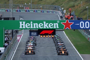 La parrilla de salida en Zandvoort. 