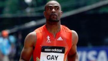 Tyson Gay, ayer en Nueva York.