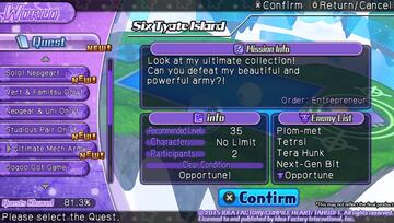 Captura de pantalla - Hyperdimension Neptunia U (PSV)
