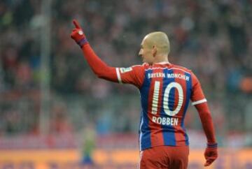 7. El holandés Arjen Robben es ídolo del Bayern Munich y su número es impresionante: 875.000 camisetas vendidas.
