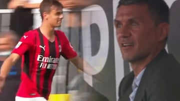 Gol del nuevo Maldini y su padre lo celebra