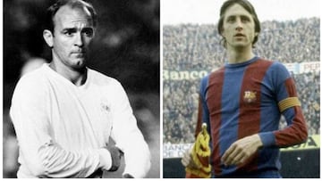 Di St&eacute;fano y Cruyff.