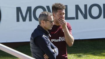 Andrea Berta con Simeone.