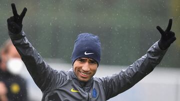 Achraf, con el Inter de Milán.