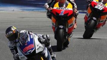 <b>TRÍO DE FAVORITOS. </b>Lorenzo, Stoner y Pedrosa son la terna de aspirantes al título de MotoGP 2012.