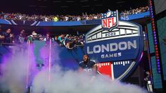American Football - NFL - Baltimore Ravens v Tennessee Titans - Tottenham Hotspur Stadium, London, Britain - October 15, 2023 Tennessee Titans' Jeffery Simmons running up before the game Action Images via Reuters/Matthew Childs