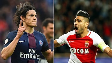 Radamel Falcao y Cavani los más goleadores en Francia