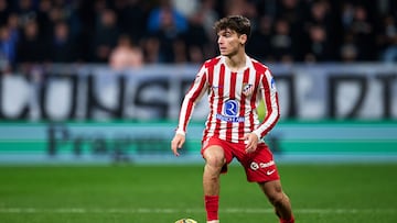 Rodrigo Mendoza, con el Atleti.