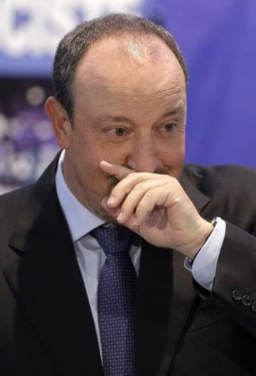 Rafa Benítez en su presentación como nuevo entrenador del Real Madrid.