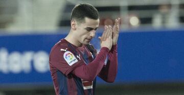 Peleteiro durante el partido entre el Eibar y el Atlético