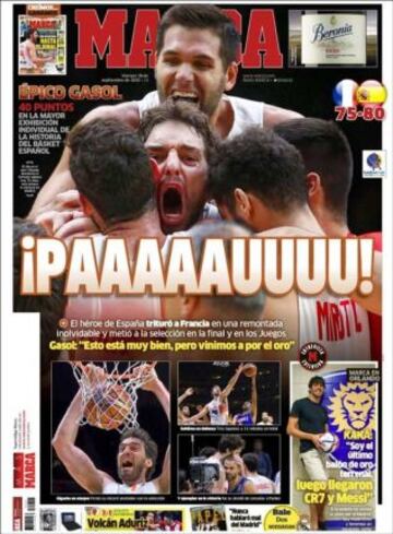 Portadas de la prensa deportiva