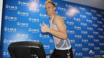 Haws, durante las pruebas físicas.