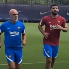 El Kun no espera más: ya se entrena en el gimnasio de la Ciutat Esportiva