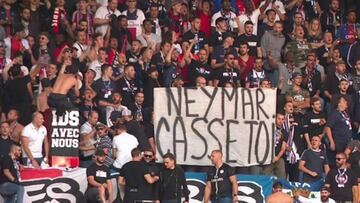 La afición se harta: pancartas e insultos contra Neymar