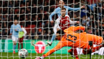 David Ospina fue titular en la derrota del Arsenal en la Carabao Cup.