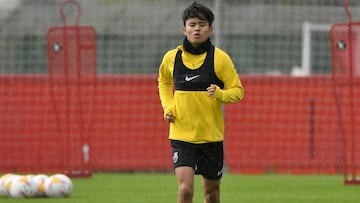 Kubo, durante un entrenamiento.