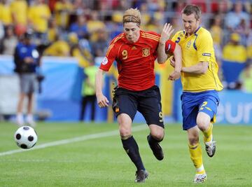 Fernando Torres y Nilsson en la Euro 2008